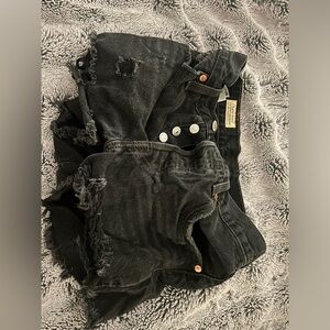 Levi 501 Jean shorts black